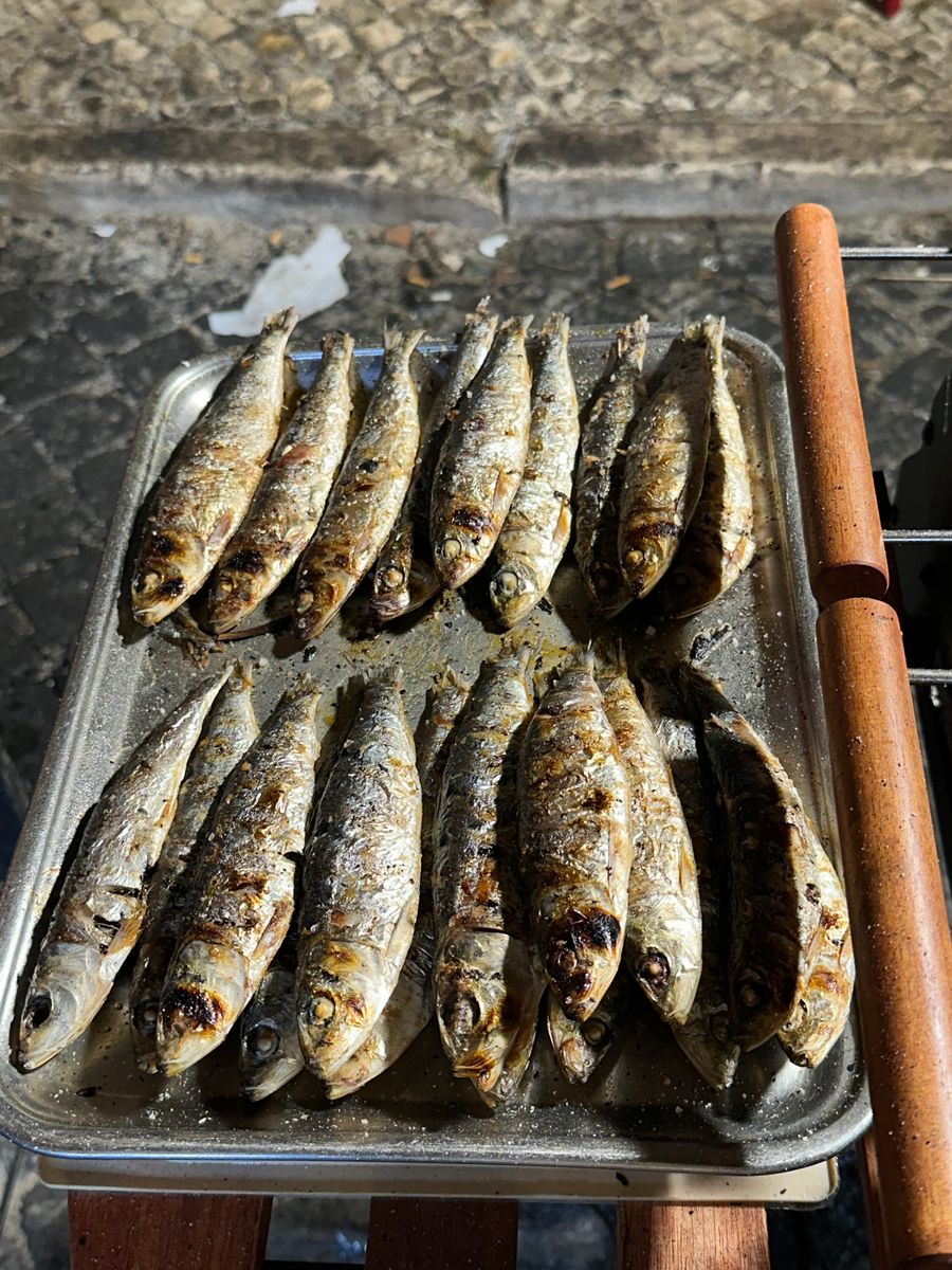 Sardinhas assadas na grelha, em Lisboa